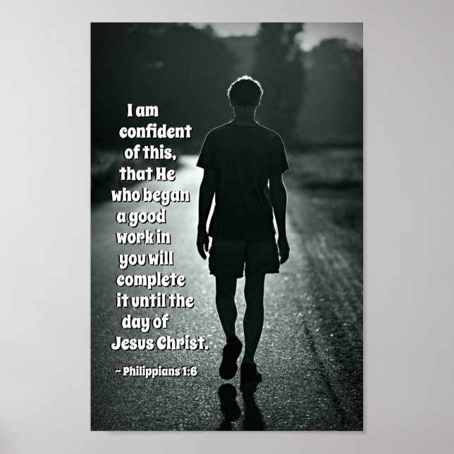 Philippinen 1:6 Wer ein gutes Werk begonnen hat Bi Poster (Vorne)