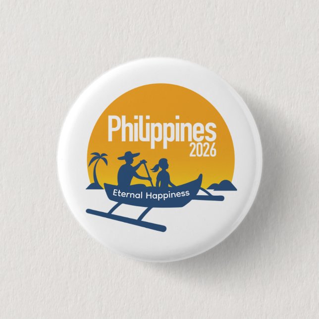 Philippinen 2026 Internationaler Konventions-Pin Button (Vorderseite)