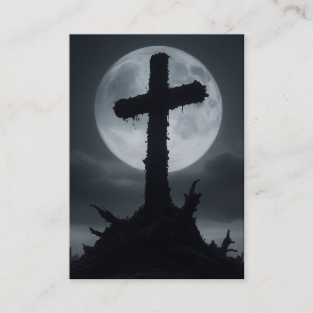 Philippinen 2:8-11 KJV-Karten - Totenkreuz Visitenkarte (Vorderseite)