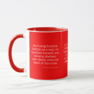 Philippinen 2:8 KJV Bibelschrift Zwei-Tone Tasse