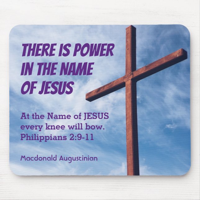 Philippinen 2:9-11 POWER IM NAMEN JESUS Mousepad (Vorne)