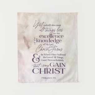 Philippinen 3:8 "GAIN CHRIST"-Schriftenwall Wandteppich