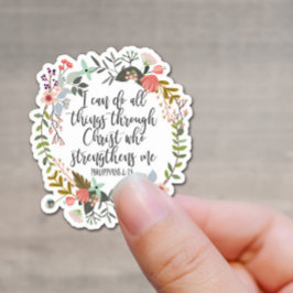 Philippinen 4:13 Bibelbibliotheksverse Aufkleber