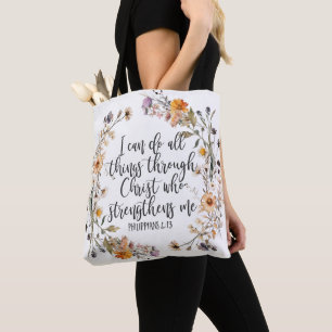 Philippinen 4:13 Bibelschrift Verse Floral Boho