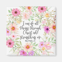 Philippinen 4:13 Bibelschrift Verse Floral