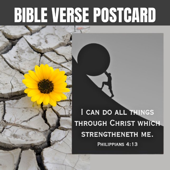Philippinen 4:13 Bibelverse Christlich Postkarte (Philippians 4:13)