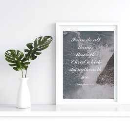 Philippinen 4:13 Bibelverse Majestic Ocean Poster