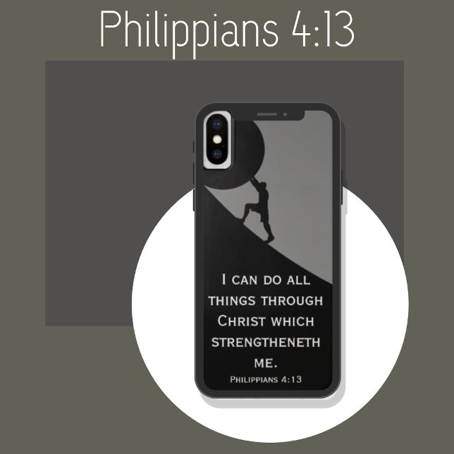 Philippinen 4:13 Bibelverse Riesengesteinenjäger Case-Mate iPhone Hülle (Von Creator hochgeladen)