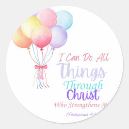 Philippinen 4:13 Bibelverse Round Sticker