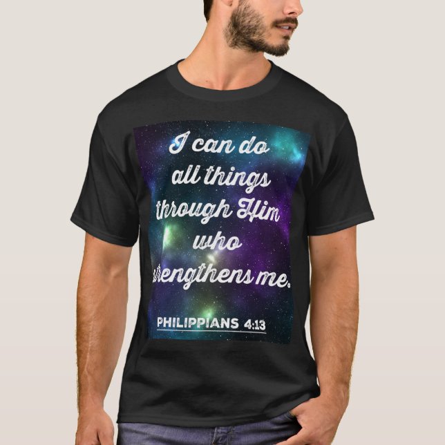 Philippinen 4:13 Bibelverse T-Shirt (Vorderseite)