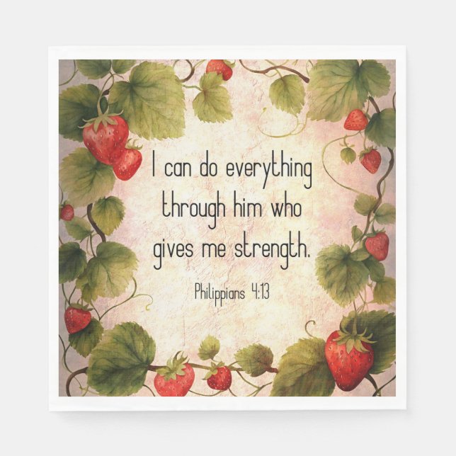 Philippinen 4:13 Bibelverse über zeitloses Design Serviette (Vorderseite)