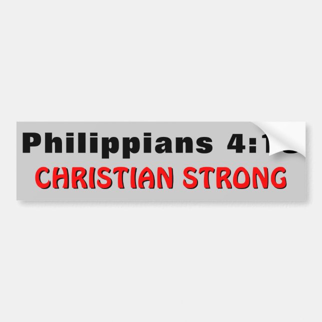 Philippinen 4:13 Christlich stark Autoaufkleber (Vorne)