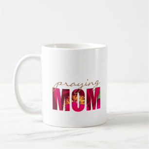 Philippinen 4:13 Gebet Mama Custom Pink Floral Kaffeetasse