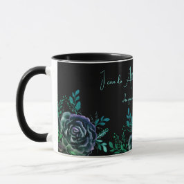 Philippinen 4:13 Ich kann alles tun schwarze Flora Tasse