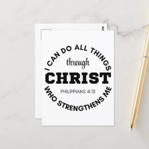 Philippinen 4:13 Ich kann alles tun, was Schrift Postkarte