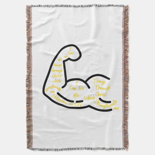 Philippinen 4:13 KJV Bibelverse Decke (Vorderseite Vertikal)