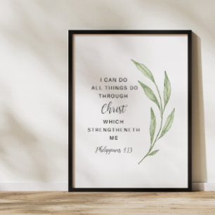 Philippinen 4:13 Kunst der Schrift Poster