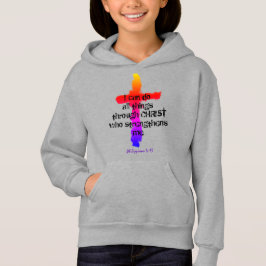 Philippinen 4:13 Mädchenjunge Hoodie