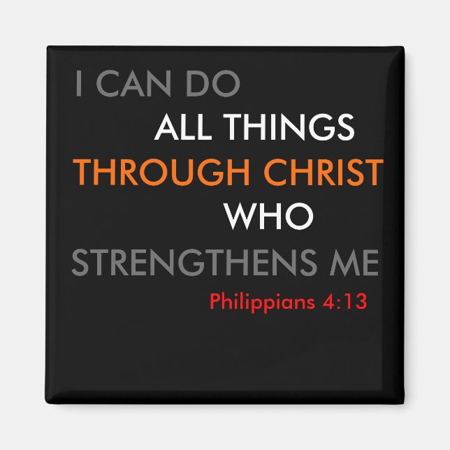 Philippinen 4:13 Magnet (Vorne)