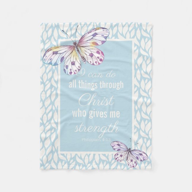 Philippinen 4:13 Schmetterling Fleece Blanket (Vorderseite)