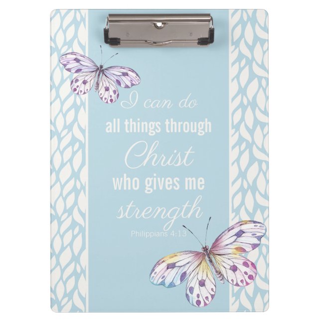 Philippinen 4:13 Schmetterling Fleece Blanket Klemmbrett (Vorderseite)