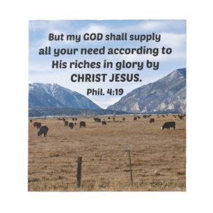 Philippinen 4:19 notizblock