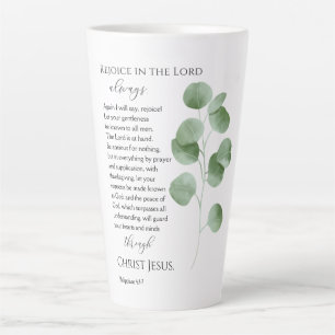Philippinen 4:4-7 Eukalyptus Leaf Bible Verse Milchtasse