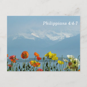 Philippinen 4:4-7 Sei nicht ängstlich Postkarte