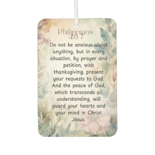 Philippinen 4:6-7 Christliche Bibelverse Wasserfar Autolufterfrischer