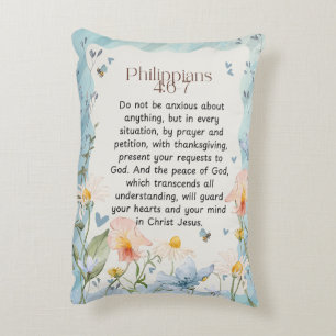 Philippinen 4:6-7 Christliche Bibelverse Wasserfar Dekokissen