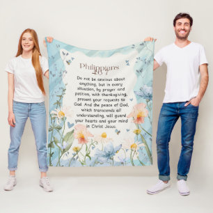 Philippinen 4:6-7 Christliche Bibelverse Wasserfar Fleecedecke