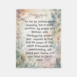 Philippinen 4:6-7 Christliche Bibelverse Wasserfar Fleecedecke