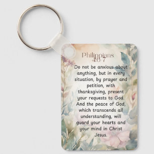 Philippinen 4:6-7 Christliche Bibelverse Wasserfar Schlüsselanhänger