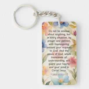 Philippinen 4:6-7 Christliche Bibelverse Wasserfar Schlüsselanhänger