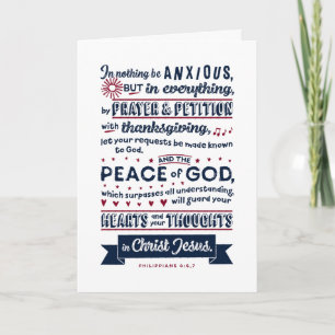 Philippinen 4:6, 7 feiertagskarte