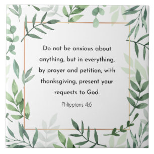 Philippinen 4:6, Bibelverse, Christentum Fliese