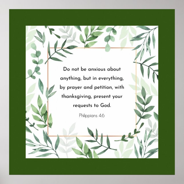 Philippinen 4:6, Bibelverse, Poster (Vorne)