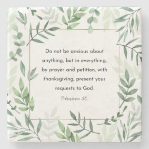 Philippinen 4:6, Bibelverse, Steinuntersetzer