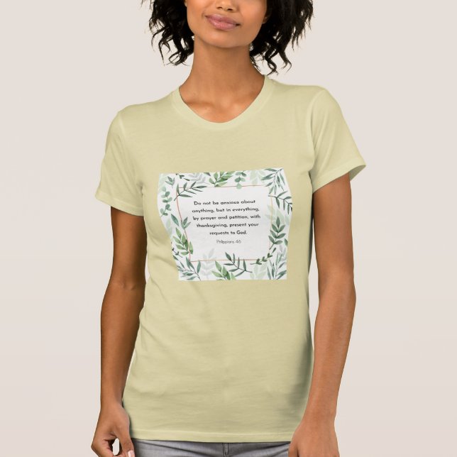 Philippinen 4:6, Bibelverse, T-Shirt (Vorderseite)
