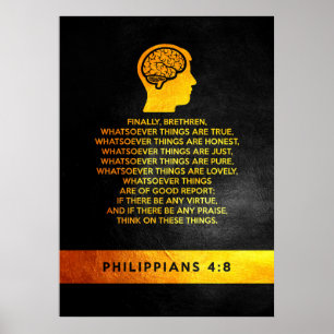 Philippinen 4:8 Bibelverse Poster