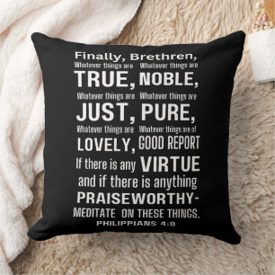 Philippinen 4:8 Verse der weißen Textbibel im Edel Kissen