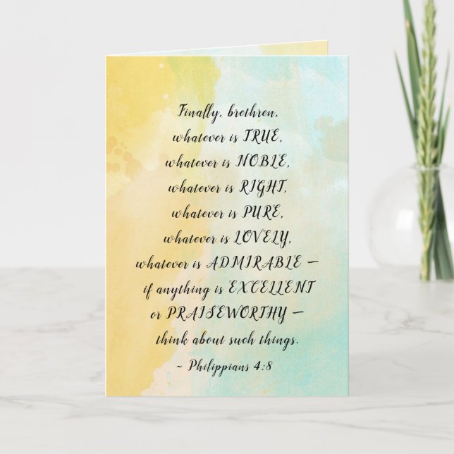 Philippinen: 4:8 Was auch immer wahr ist, Karte (Vorderseite)