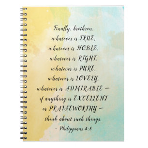 Philippinen: 4:8 Was auch immer wahr ist, Notizblock