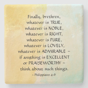 Philippinen: 4:8 Was auch immer wahr ist, Steinuntersetzer