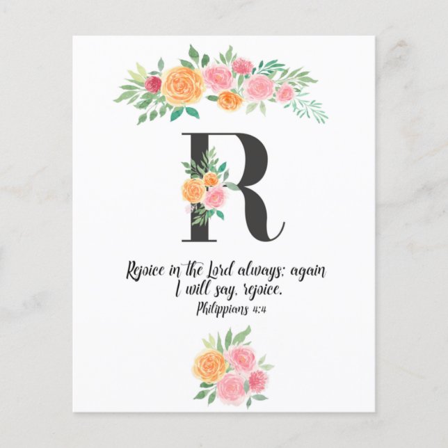 Philippinen 4, Letter R, Aquarellschrift carpture (Vorderseite)