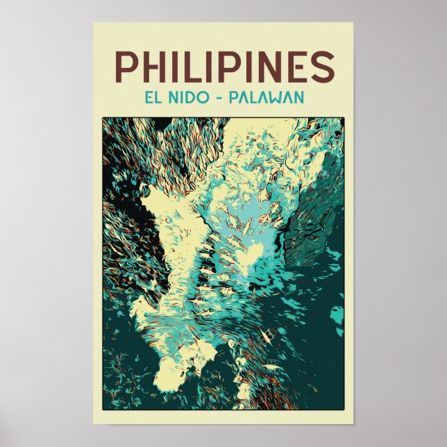Philippinen, Boote in wunderschönen El Nido, Palaw Poster (Vorne)