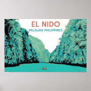 Philippinen, El Nido Palawan Wunder der Natur Poster