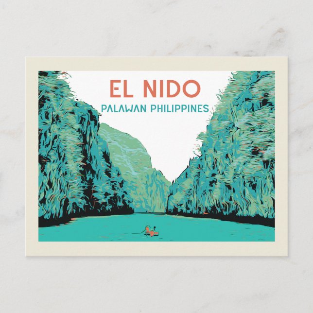 Philippinen, El Nido Palawan Wunder der Natur Postkarte (Vorderseite)