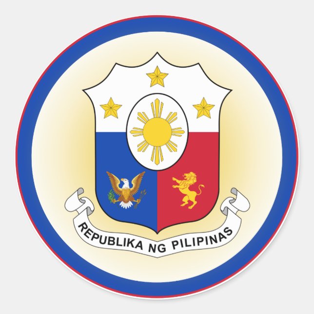 Philippinen-Erbe-Emblem Runder Aufkleber (Vorderseite)