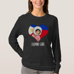 Philippinen Filipina Alaska Frau Mädchen Flagge Al T-Shirt